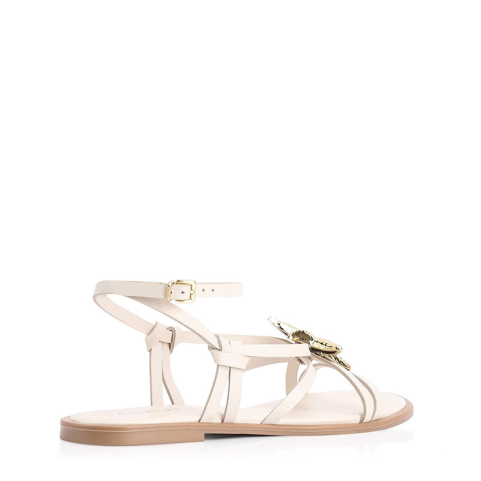 Rasteirinha Estrela Do Mar Couro Off White