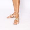 Rasteirinha Estrela Do Mar Couro Off White - imagem 2
