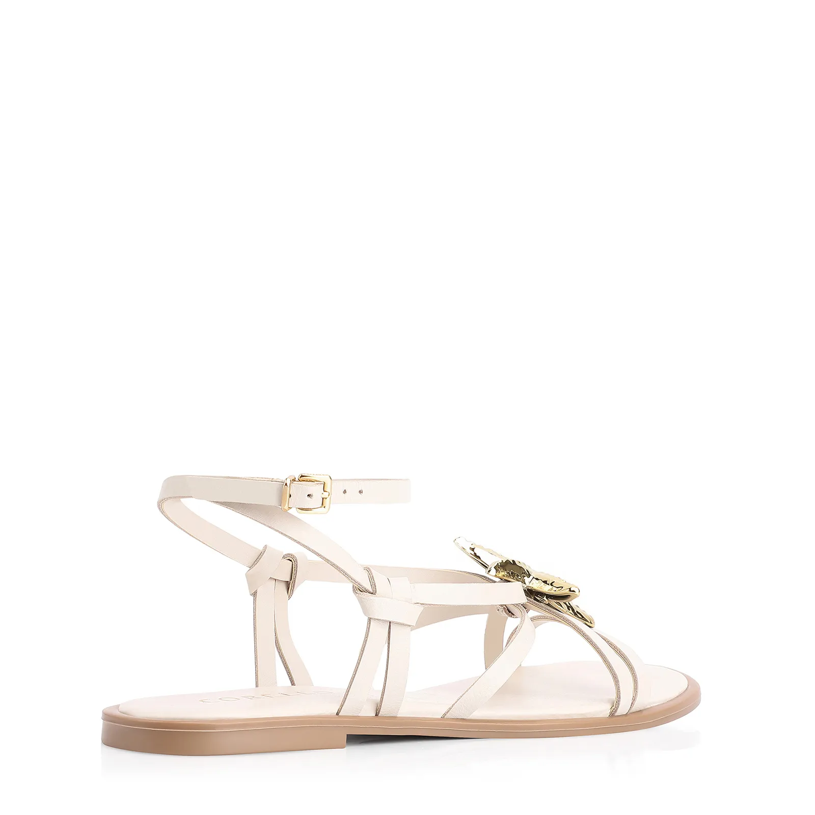 Rasteirinha Estrela Do Mar Couro Off White