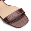 Rasteirinha Fivela Couro Croco Marrom - imagem 6