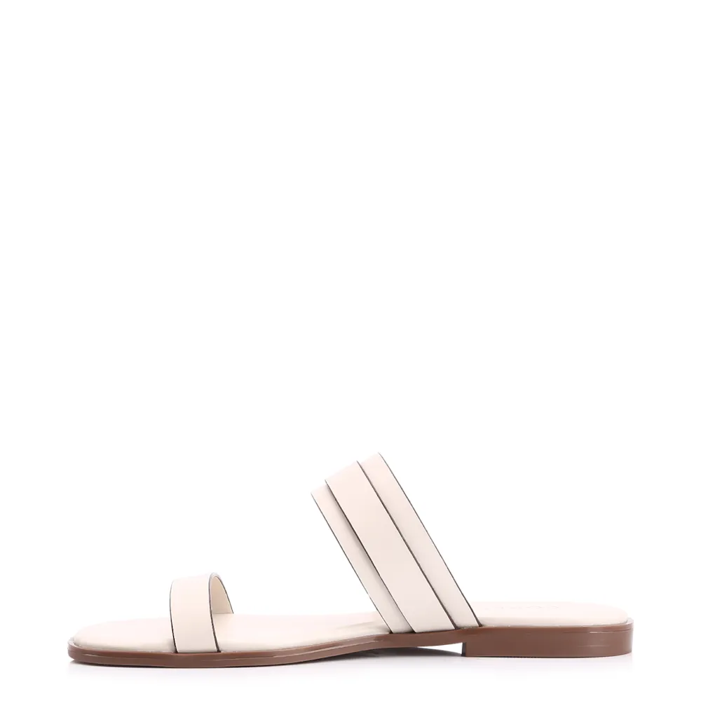 Rasteirinha Fivela Couro Off White - imagem 5