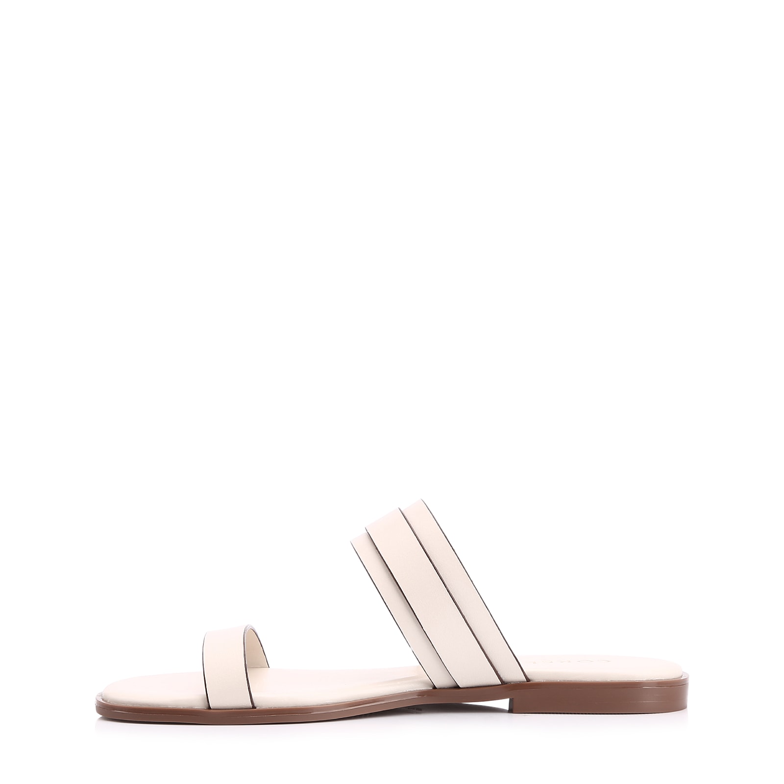 Rasteirinha Fivela Couro Off White