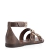 Rasteirinha Fivelas Couro Estonado Marrom - imagem 3