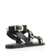 Rasteirinha Fivelas Couro Preto - imagem 3