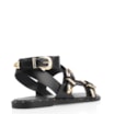 Rasteirinha Fivelas Couro Preto - imagem 3