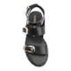 Rasteirinha Fivelas Couro Preto - imagem 5