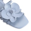 Rasteirinha Flor Couro Azul - imagem 5