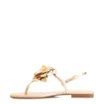 Rasteirinha Flor Couro Dourado/Alt Dourado - imagem 4