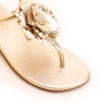 Rasteirinha Flor Couro Dourado/Alt Dourado - imagem 6