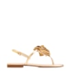 Rasteirinha Flor Couro Dourado/Alt Dourado - imagem 2