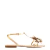 Rasteirinha Flor Couro Dourado/Alt Dourado - imagem 3