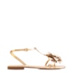Rasteirinha Flor Couro Dourado/Alt Dourado - imagem 3