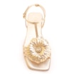 Rasteirinha Flor Couro Dourado/Alt Dourado - imagem 6