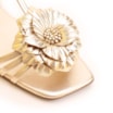 Rasteirinha Flor Couro Dourado/Alt Dourado - imagem 7