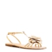 Rasteirinha Flor Couro Dourado/Alt Dourado - imagem 1