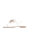 Rasteirinha Flor Couro Off White/Alt Off White - imagem 4