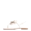 Rasteirinha Flor Couro Off White/Alt Off White - imagem 4