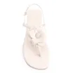 Rasteirinha Flor Couro Off White/Alt Off White - imagem 5