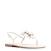 Rasteirinha Flor Couro Off White/Alt Off White - imagem 1