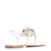Rasteirinha Flor Couro Off White/Alt Off White - imagem 3