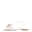 Rasteirinha Flor Couro Off White/Alt Off White - imagem 4