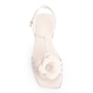 Rasteirinha Flor Couro Off White/Alt Off White - imagem 5