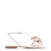 Rasteirinha Flor Couro Off White/Alt Off White - imagem 2