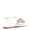 Rasteirinha Flor Couro Off White/Alt Off White - imagem 3