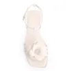 Rasteirinha Flor Couro Off White/Alt Off White - imagem 5