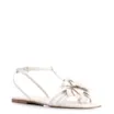 Rasteirinha Flor Couro Off White/Alt Off White - imagem 1