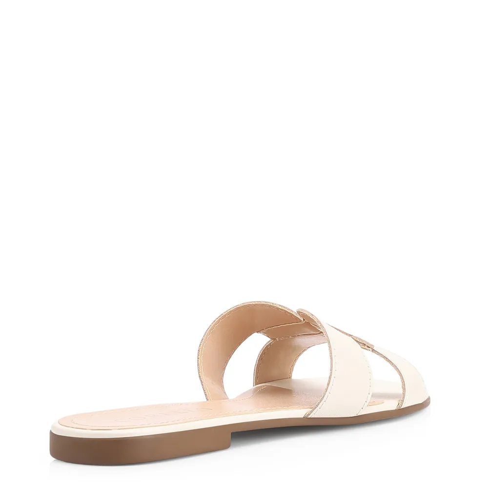Rasteirinha Geometric Couro Off White - imagem 3