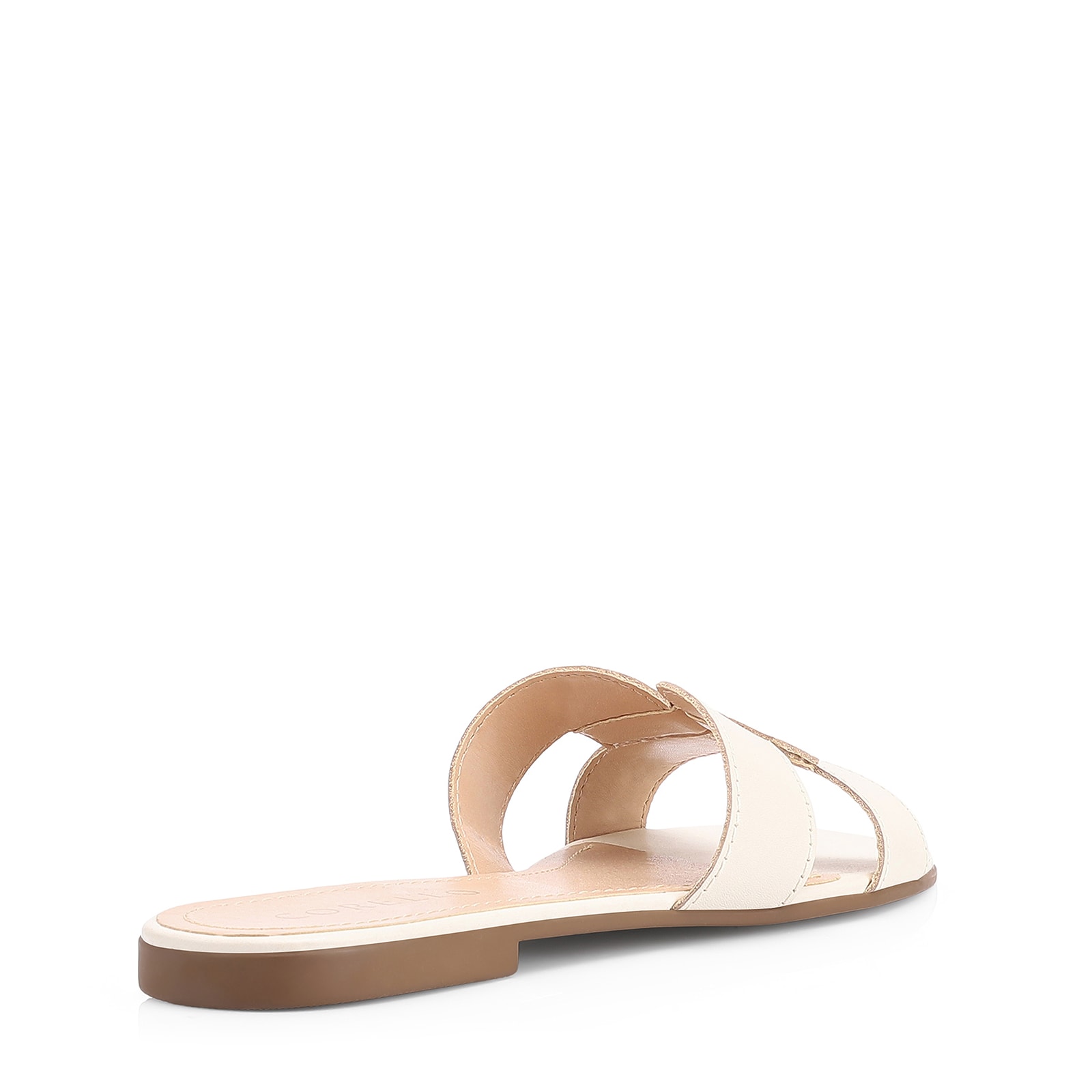 Rasteirinha Geometric Couro Off White