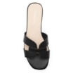 Rasteirinha Geometric Couro Preto - imagem 5
