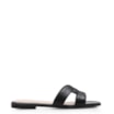 Rasteirinha Geometric Couro Preto - imagem 2