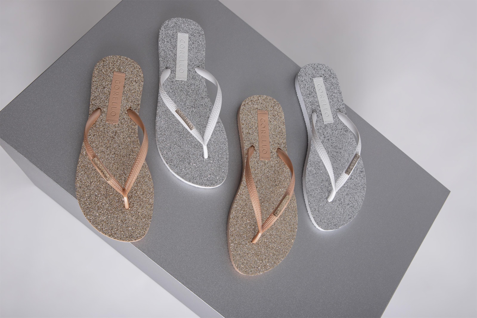 Rasteirinha Glitter Branco