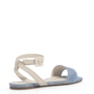 Rasteirinha Jeans Monograma / Couro Off White - imagem 4