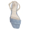 Rasteirinha Jeans Monograma / Couro Off White - imagem 6