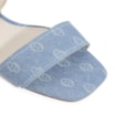 Rasteirinha Jeans Monograma / Couro Off White - imagem 7