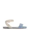 Rasteirinha Jeans Monograma / Couro Off White - imagem 3