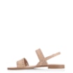 Rasteirinha Laser Cut Couro Bege - imagem 4