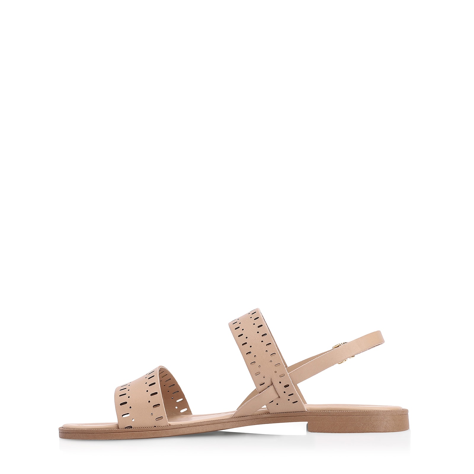 Rasteirinha Laser Cut Couro Bege