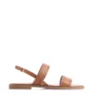 Rasteirinha Laser Cut Couro Marrom - imagem 2