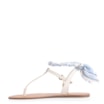 Rasteirinha Lenço Couro Off White - imagem 4