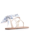 Rasteirinha Lenço Couro Off White - imagem 3
