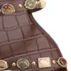 Rasteirinha Marrom Alt Croco Calcanhar Aberto  Pedras - imagem 7