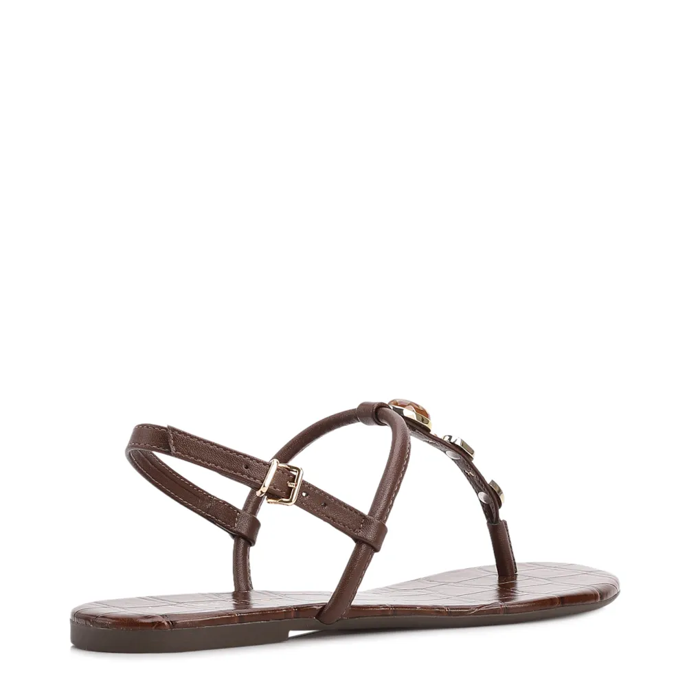 Rasteirinha Marrom Alt Croco Pedras - imagem 3
