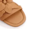 Rasteirinha Marrom Claro Alt/Couro Aplique De Flor - imagem 6