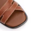 Rasteirinha Marrom Claro Couro Antique Tira Tornozelo - imagem 6