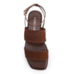 Rasteirinha Marrom Couro Nobuck Floater Tira Perfuros - imagem 6