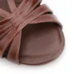 Rasteirinha Marrom Couro Tiras Transpassadas - imagem 7
